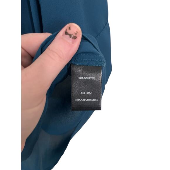 Torrid Womens Harper Collard 3/4 Sleeve Blouse Top Legion Blue Size 4X - Picture 4 of 6